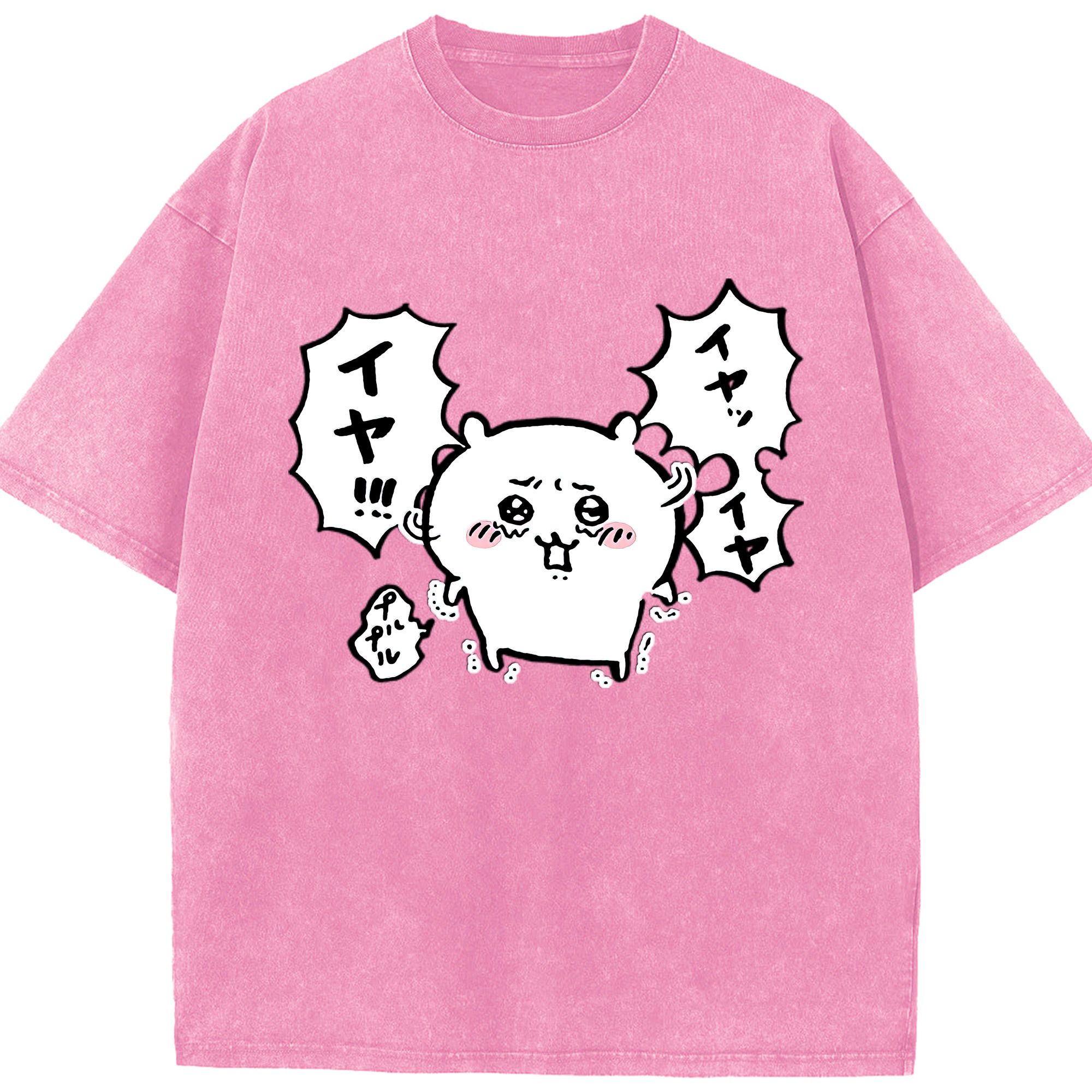 （画像用） ちいかわ ちいかわ Chii-kawa chiikawa 綿100% ヴィンテージ風 半袖Tシャツ（フロントプリント）